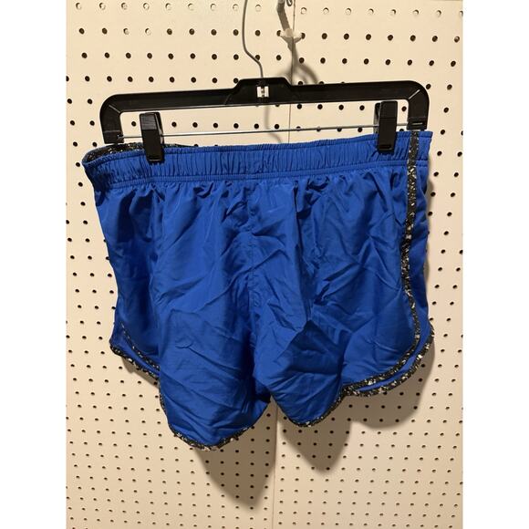 Nike Dri-FIT Women’s Running Shorts – Blue with Patterned Trim – Size Large - Picture 4 of 4
